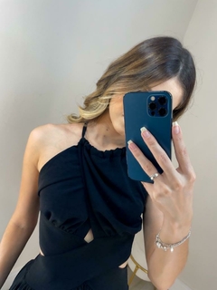 vestido longo feminino com venda na lateral e amarração nas costas - comprar online