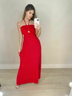 Vestido feminino longo de tricot - loja online