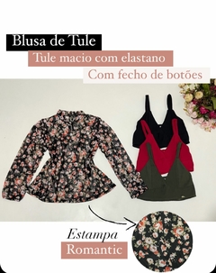 Blusa de tule Manga comprida Plus Size - Bel de Oliveira Moda Plus Size