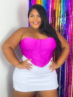 Cropped Corselet olho de gato Plus size