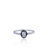 Anel de Prata 925 Ponto de Luz Oval Cristal - comprar online