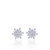 Brinco de Prata 925 Floco de Neve Cravejado de Microzircônias