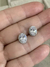 Brinco de Semijoia Oval Zircônia Cristal Pequeno - Ródio Branco - comprar online