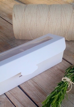50 Cajas de 18 x 4.5 x 4.5 cm para macarons, alfajorcitos, regalos TV58 blancas - comprar online