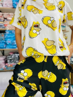PIJAMA DE DOS PIEZAS ADULTO LARGO DE INVIERNO DE HOMERO SIMPSONS