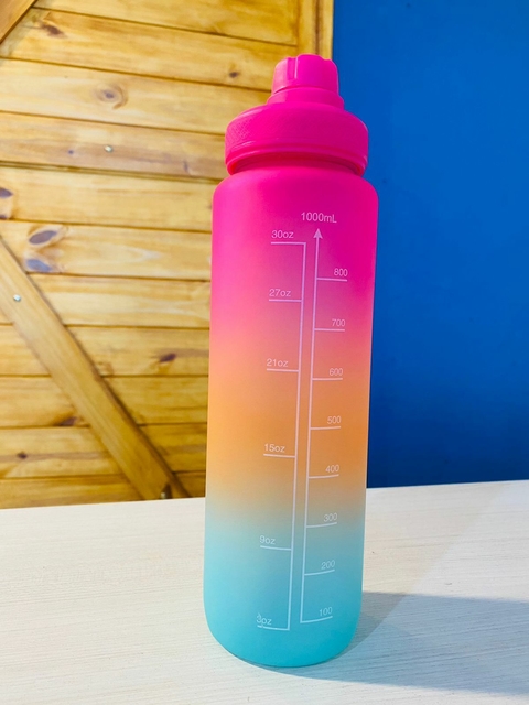 Botella motivacional Colors 1L Tono FUCSIA