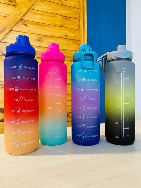 Botella motivacional Colors 1L Tono GRIS