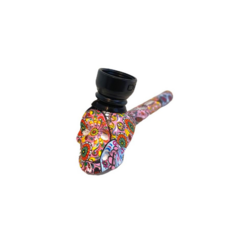 Pipa Vidrio Calavera Dibujos DK- Blunt Rey - comprar online