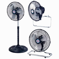 Ventilador 18" oscilante de 3 posiciones Suzika