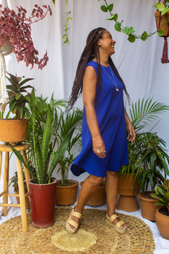 VESTIDO TUBINHO - AZUL BIC - comprar online