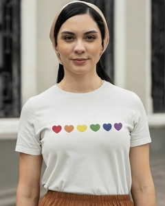 Camiseta Corazones Blanca - comprar online