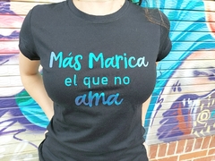 Camiseta Más Marica Azul/Negra - tienda online