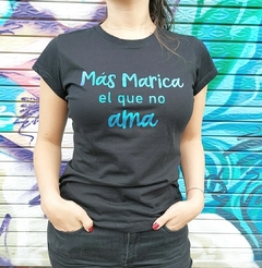 Camiseta Más Marica Azul/Negra en internet