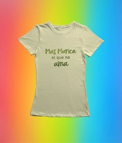 Camisa Más Marica Verde/Blanca - tienda online