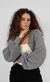 Cardigan Cropped Tricot Cinza