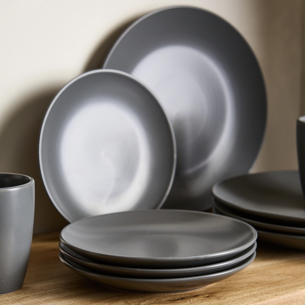 Set de Vajilla 6 Personas Carme Gris 24 Piezas