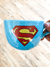 Tazon redondo super heroe SUPERMAN LOGO CELESTE