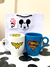 Set de tazas SUPERMAN Y MUJER MARAVILLA WHITE LOGO