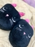 Pantuflas GATO BLACK OREJAS FUCSIA