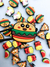 Pin para crocs HAMBURGUESA FACE