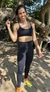 Conjunto Fitness Zero Transparência- Legging - top - Preto