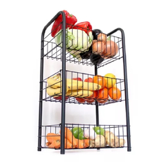 Carrito Organizador Verduras Frutas 3 Estantes - El Gran Bazar - Moderniza tu Hogar