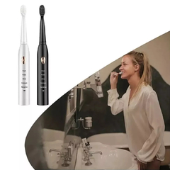 Kit Cuidado Dental Cepillo Eléctrico Usb + Organizador Doble Vaso Porta Cepillo - comprar online