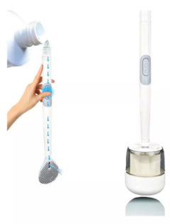 Cepillo Silicona Limpieza Inodoro Dispensador Recargable - comprar online