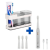 Kit Cuidado Dental Cepillo Eléctrico Usb + Organizador Doble Vaso Porta Cepillo