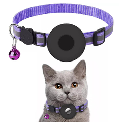 Collar Reflactante Para Gatos Con Porta Airtag Localizador