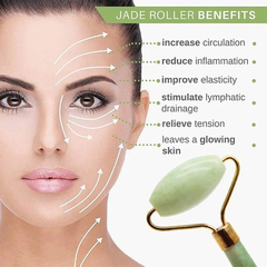 Masajeador Doble Rodillos Piedra Jade Facial Corporal New - comprar online