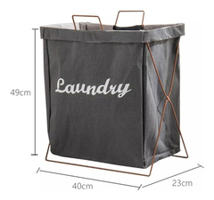 Cesto Para Ropa Sucia Canasto Plegable Laundry De Tela Metal - tienda online