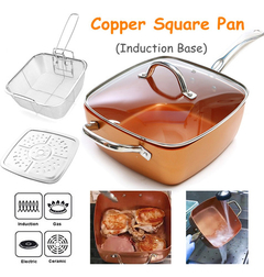 Sarten Copper Cuadrada Ceramica Cocina Cobre 4 Pzs Alemanas - comprar online