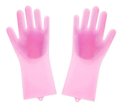 Pack X2 Guantes Silicona Esponja Lavaplatos Cocina