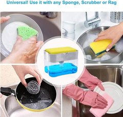 Dispenser Para Detergente Esponja 2 En 1 Cocina - tienda online