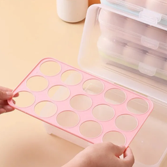 Huevera Plástica Con Tapa Para 15 Huevos - comprar online