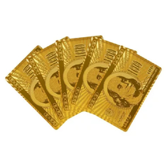 Mazo De Cartas Dorado Poker Doradas Naipes Baraja Oro Diseño - comprar online