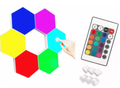 Luz Led Modular Gamer Tactil Rgb Hexagonal Kit 6 Piezas - comprar online