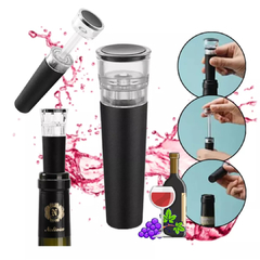 BOMBA VACIO DE VINO + TAPON SILICONA VINO - tienda online