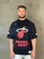 Camiseta Oversized Approve X NBA Miami Heat Preta