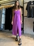 Vestido Midi Detalhe Decote Roxo - loja online