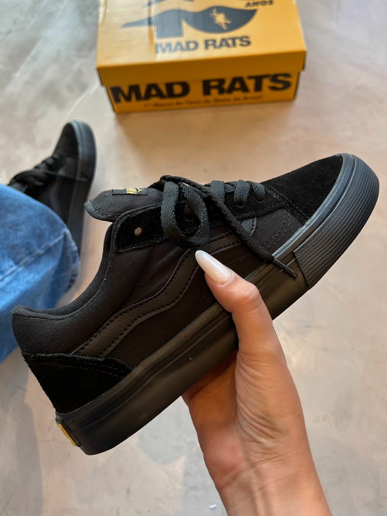Tenis Mad Rats Old School Black - Lace Sneakers