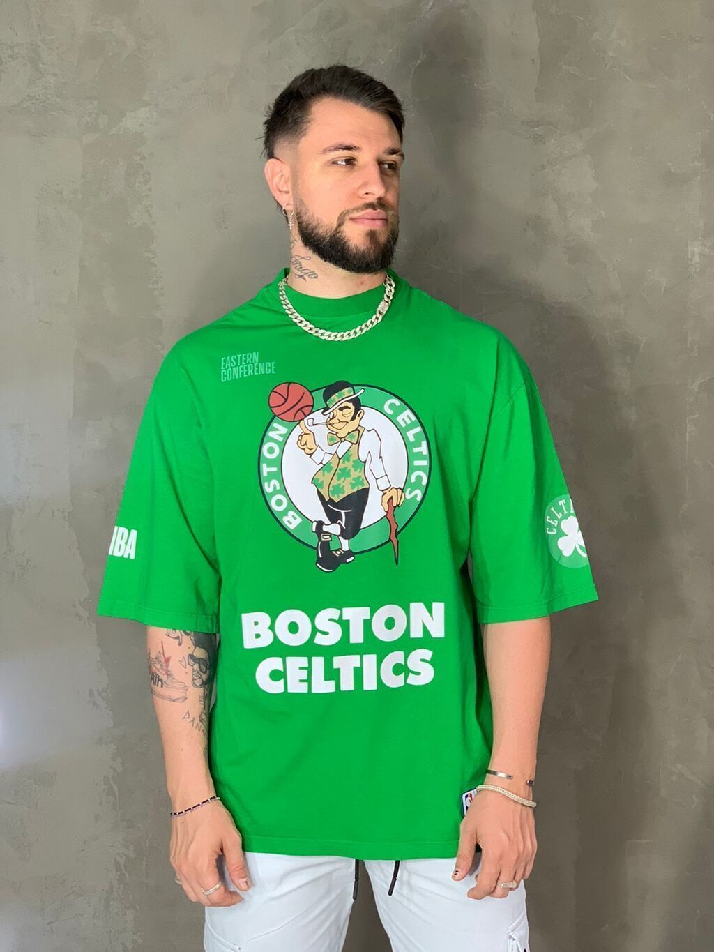 Camiseta Oversized Approve X NBA Celtics Verde
