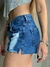 Shorts Jeans Escuro Destroyed na internet