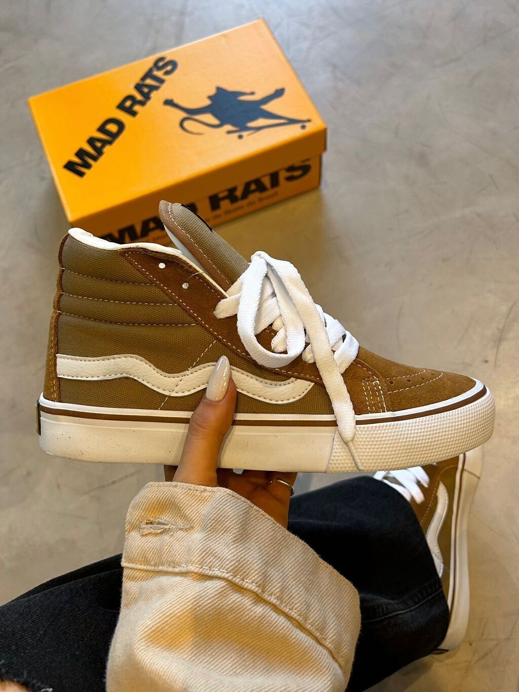 Tênis De Skate Old School Mad Rats (golden/camel) Original