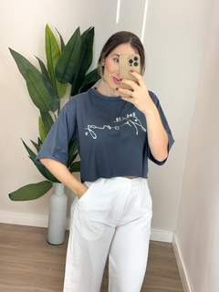 T-shirt Cropped Metalizada - comprar online