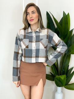 Camisa Cropped Xadrez - comprar online