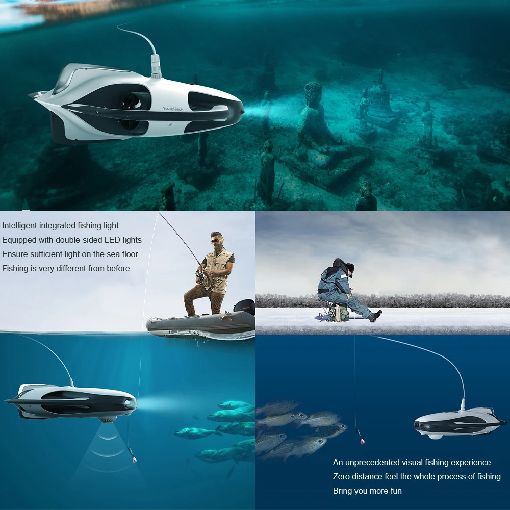 PowerVision PowerRay Underwater FPV Drone ROV Fishing