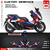 KUNGFU GR?FICOS Adesivo de vinil para motocicleta Kit de decalque para Honda FORZA NSS 350 Scooter 2018 2019 2020 2021 2022, azul vermelho - comprar online