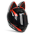 Capacete unissex com orelha de gato para motocicleta, capacete facial completo de alta qualidade - Sportshops